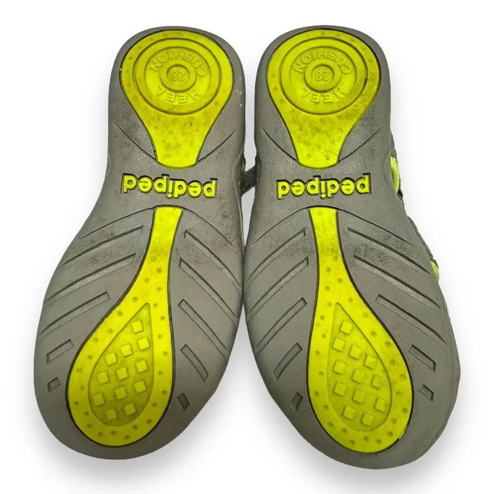 Pediped Unisex Kids Shoes Sz 11 11.5 28 Flex Sahara Gray Lime Water‎ Safe Boys